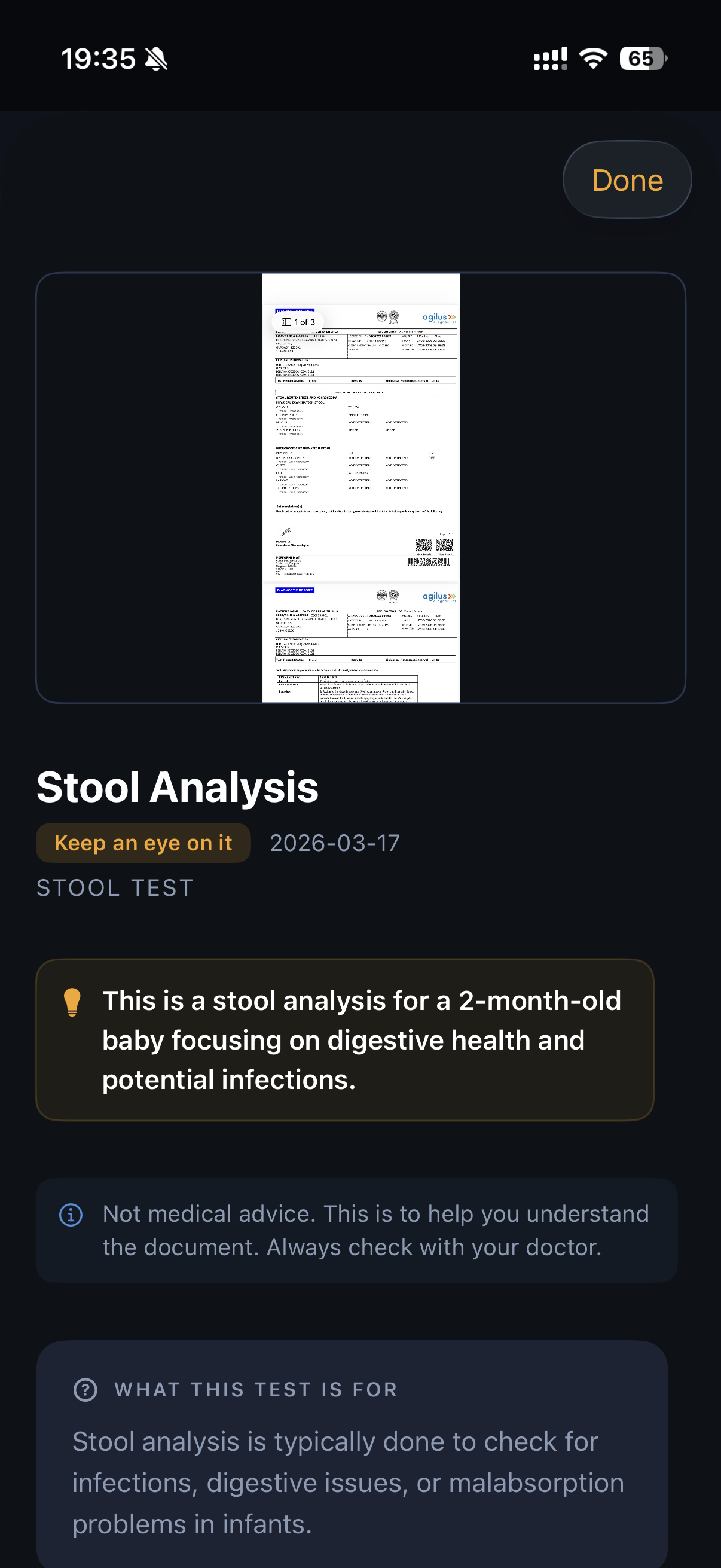Dadly report analysis